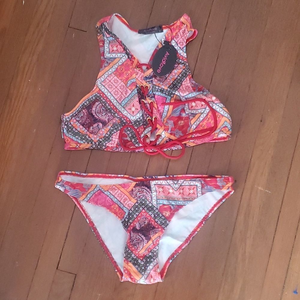 Lace Up Top Bikini